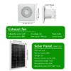 Wall Fan, 25W, Solar, 8-inch, Axial - view 6