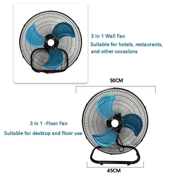 Wall Fan, 3-in-1, 18", 70W-100W - view 4