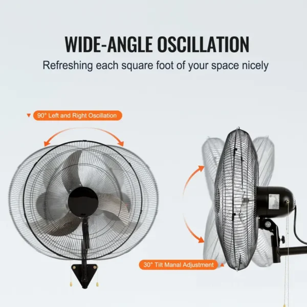 Wall Fan, 3-Speed, 4000, CFM - view 3