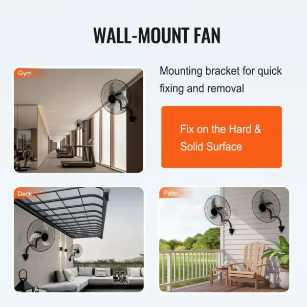 Wall Fan, 3-Speed, 4000, CFM - view 5