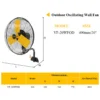 Wall Fan, 50cm, 110~240V, 120 - view 6