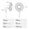 Wall Fan, AC110~240V, Electric - view 2