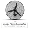 Wall Fan, Aluminum, 220-240V, Electric - view 5