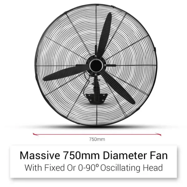 Wall Fan, Aluminum, 220-240V, Electric - view 5