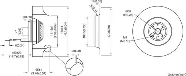 Wall Fan, Centrifugal, Inverter, Plastic - view 4