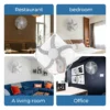 Wall Fan, KENNEDE, 18-Inch, Solar, USB - view 4