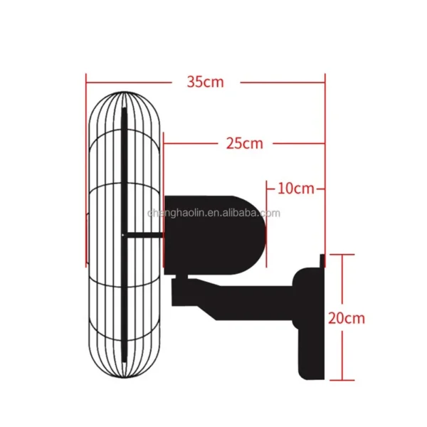 Wall Fan, Metal, C5918 - view 6