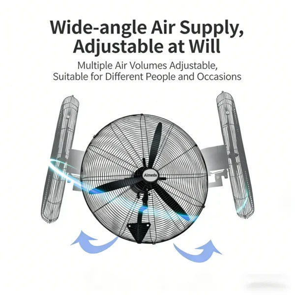 Wall Fan, Plastic, 100 W - view 3