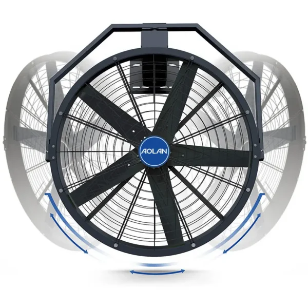 Wall-mount Hvls Oscillating Fan, 0.9/1.2m, 16000, 370 - view 2