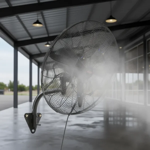 Wall Mount Misting Fan, 7000, CFM, Waterproof - view 2