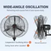 Wall Mount Misting Fan, 7000, CFM, Waterproof - view 5