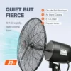 Wall Mount Misting Fan, 7000, CFM, Waterproof - view 6