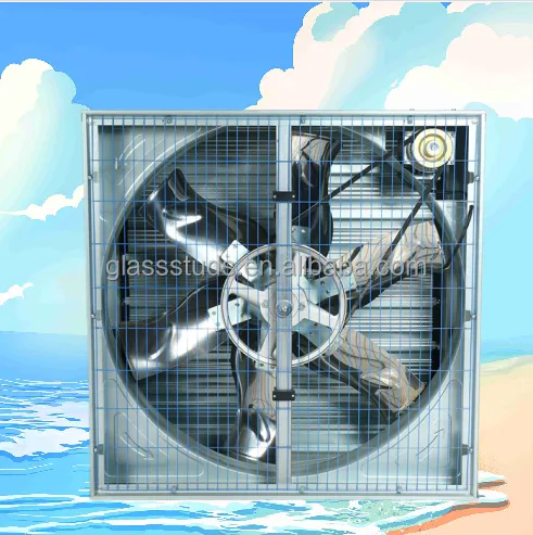 Wall-mounted Axial Square Fan, 1100mm, 220V/380V - view 3