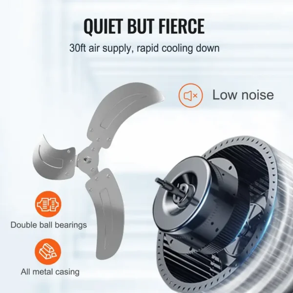 Wall Mounted Fan, 18-Inch, 3-Speed - view 6