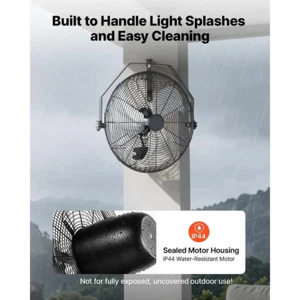 Wall Mounted Fan, 18", IP44, 60W - view 3