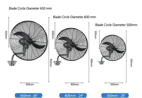 Wall Mounted Fan, 20'', 24'', 26'', 30'' - view 5