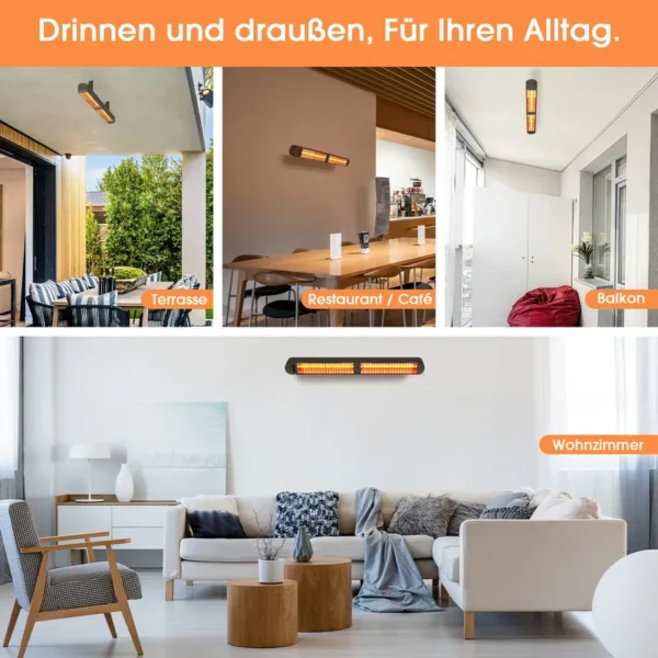 Wall Mounted Infrared Heater, Ceiling, 220-240V~ 50Hz, 1500 W - view 5