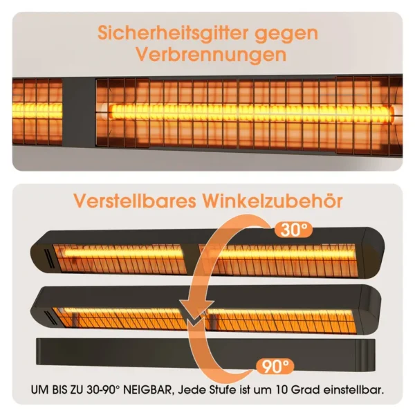 Wall Mounted Infrared Heater, Ceiling, 220-240V~ 50Hz, 1500 W - view 6