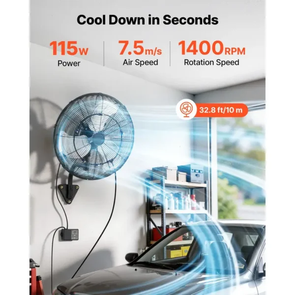 Wall-mounted Mist Fan, IP44, 18h - view 2