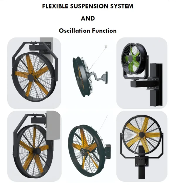 Wall Mounted Misting Fan, Aluminium, 220 V - view 6