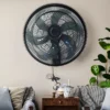 Wall Mounted Oscillating Fan, Plastic, 18" - view 2