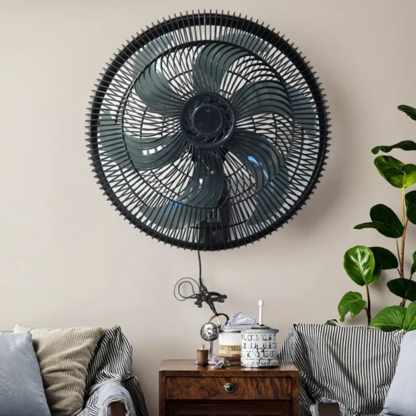 Wall Mounted Oscillating Fan, Plastic, 18" - view 2