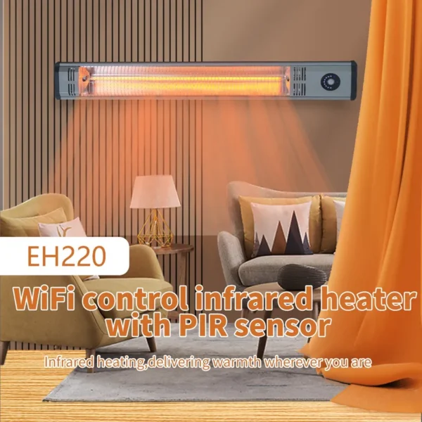 Wall Mounting Infrared Heater, EH220, 2200W, PIR, APP - view 2