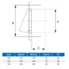 Wall Outlet External Extractor, Stainless, Steel, HVAC - view 2