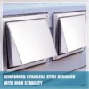 Wall Outlet External Extractor, Stainless, Steel, HVAC - view 4