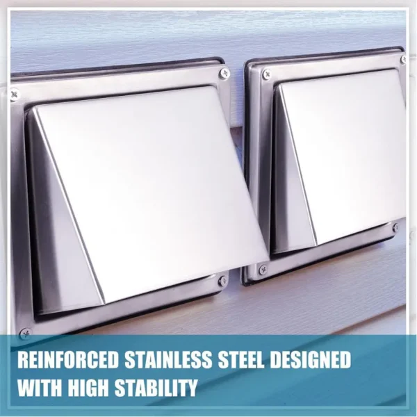 Wall Outlet External Extractor, Stainless, Steel, HVAC - view 4