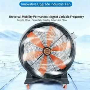 Warehouse Ventilation Drum Fan, Portable, 220 V, Plastic