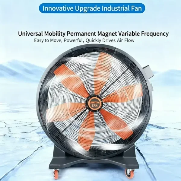 Warehouse Ventilation Drum Fan, Portable, 220 V, Plastic