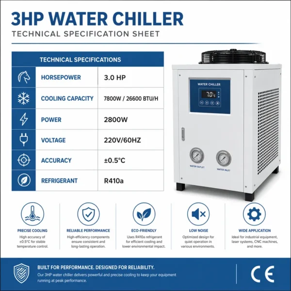 Water Chiller, 3HP, Titanium - view 6