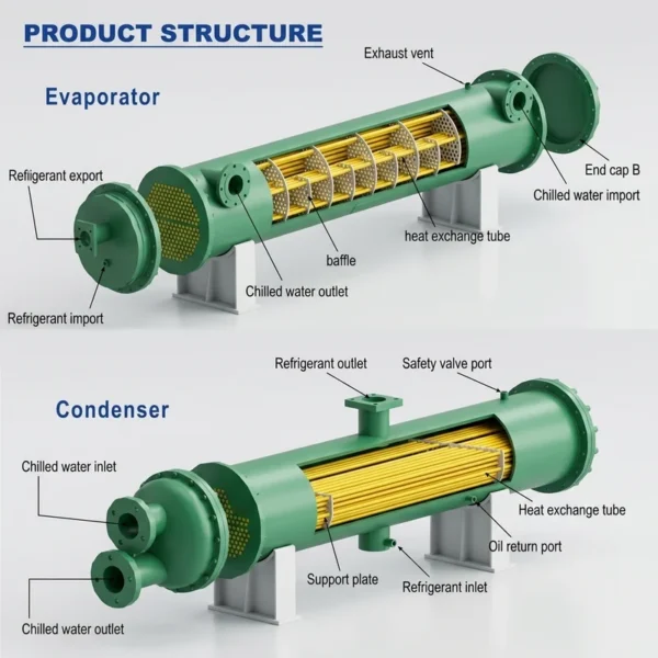Water Cooled Condenser, Stainless Steel, Tube Heat Exchanger - view 2