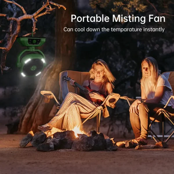 Water Mist Camping Fan, Portable, 20000mAh, Brushless - view 5