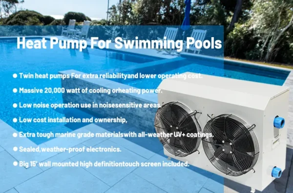 Water Source Heating Pump, R32, 20kw, 30kw, 10000L - view 4