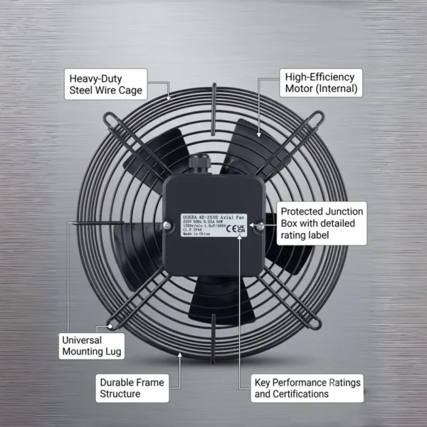 Waterproof Axial Fan, 110V, 220V, 240V, 1430r/min - view 3