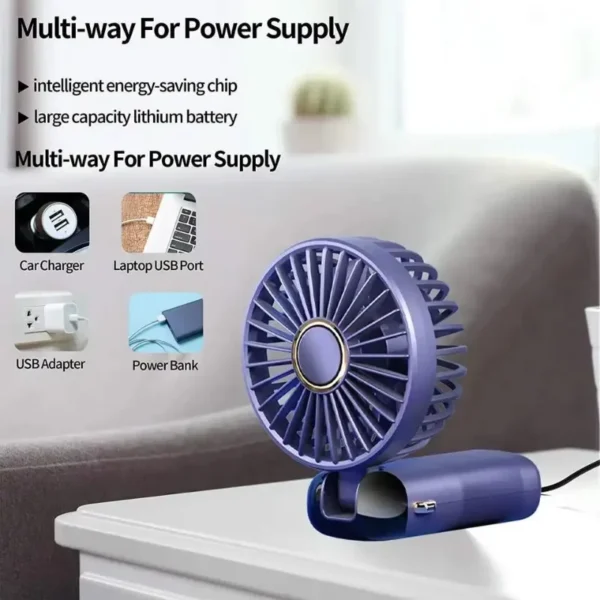 Wearable Neck Handheld Fan, USB, Portable - view 4