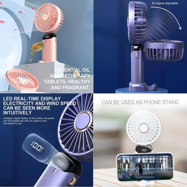 Wearable Neck Handheld Fan, USB, Portable - view 6