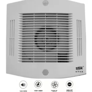 White Exhaust Fan, 110V-220V, A.C. Source, ABS+PP