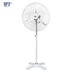 White Industrial Stand Fan, 20~260W, Metal