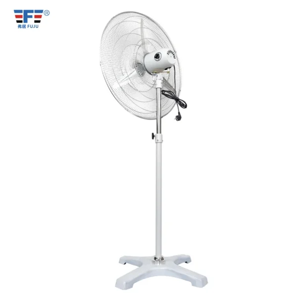White Industrial Stand Fan, 20~260W, Metal - view 5