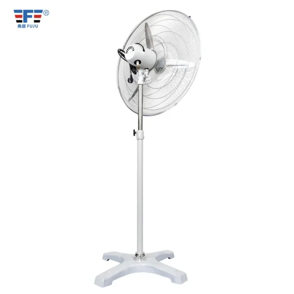 White Industrial Stand Fan, 20~260W, Metal - view 6