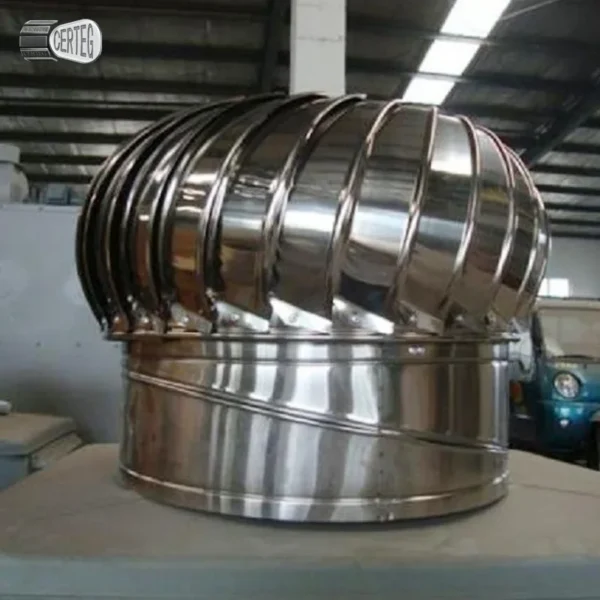 Wind Driven Roof Fan, 500mm, Stainless Steel, 100-1200mm - view 4