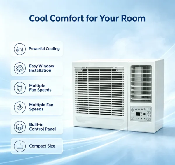 Window Air Conditioner, 9000BTU, Plastic - view 3