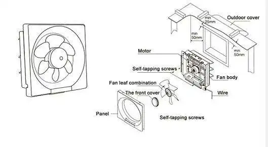 Window Mount Air Extractor, 110V, 25 - view 5