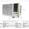 Window Mounted Air Conditioner, 24000Btu, 220V