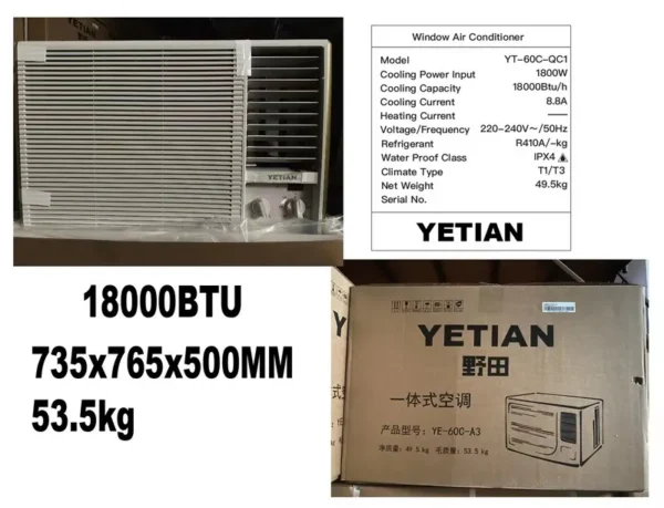 Window Type Air Conditioner, T3, R410A, 220V, 50Hz - view 6