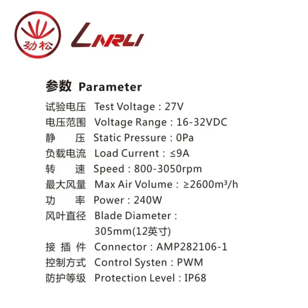 Wslnf-343-1 Bustruck Air Conditioner, Brushless, Waterproof - view 5
