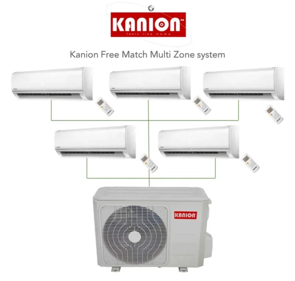 Zone Split Heat Pump, Wall, 12000BTU, R410a, Inverter - view 3